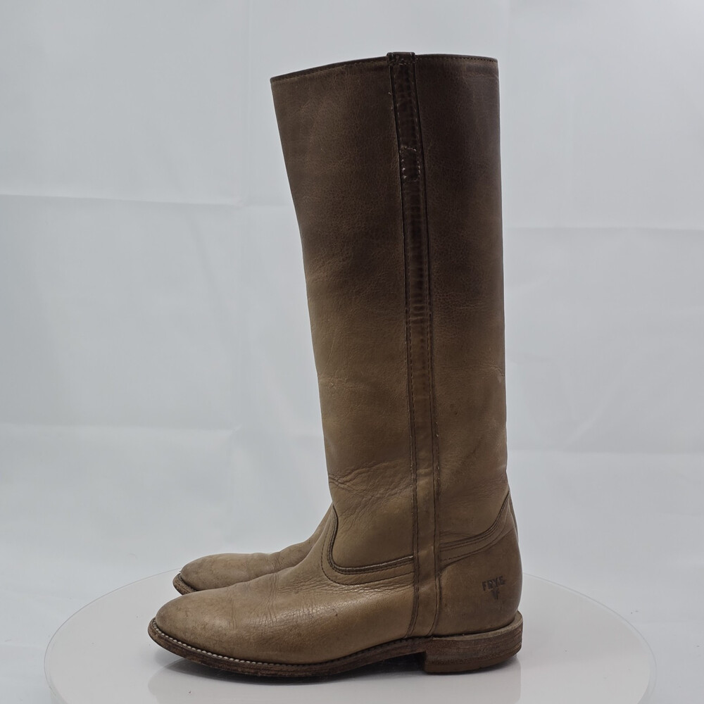 Vintage Frye 80s Women 5.5 B Campus Rare Boots Burnished Leather One White Label